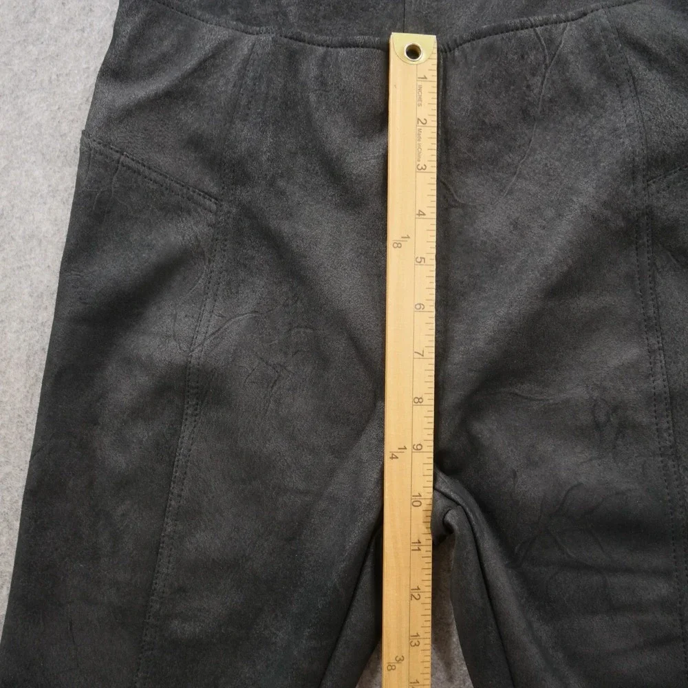 Free People Shorts Womens Small Black Bike Heatwave Faux Suede Stretch New